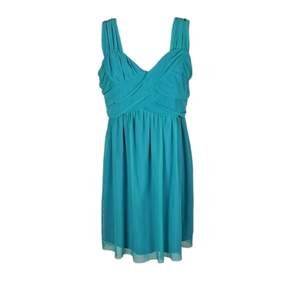 Vintage Party Prom Dress Teal Tuille Mesh
